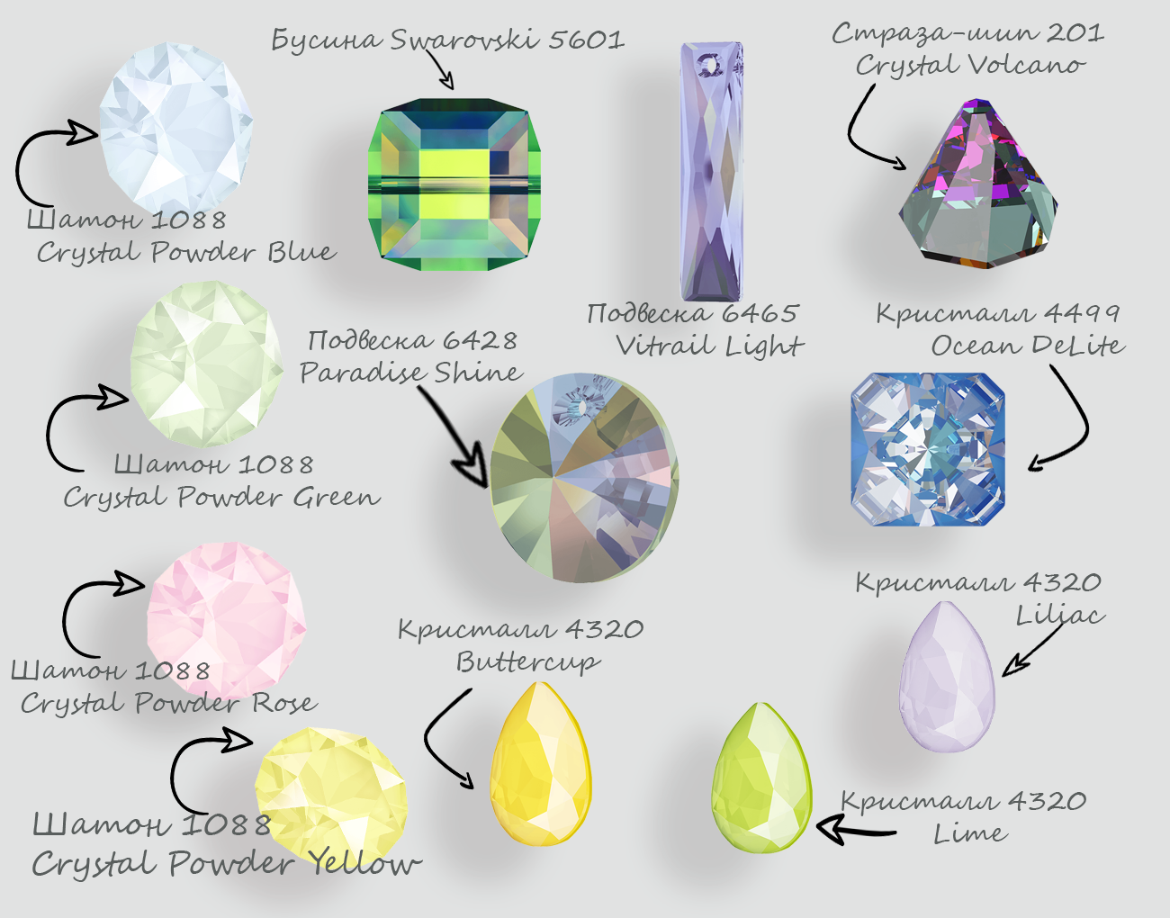 Купить кристаллы Swarovski